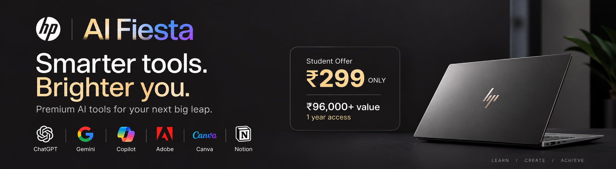 AI Fiesta student offer with premium AI tools and eligible HP laptop