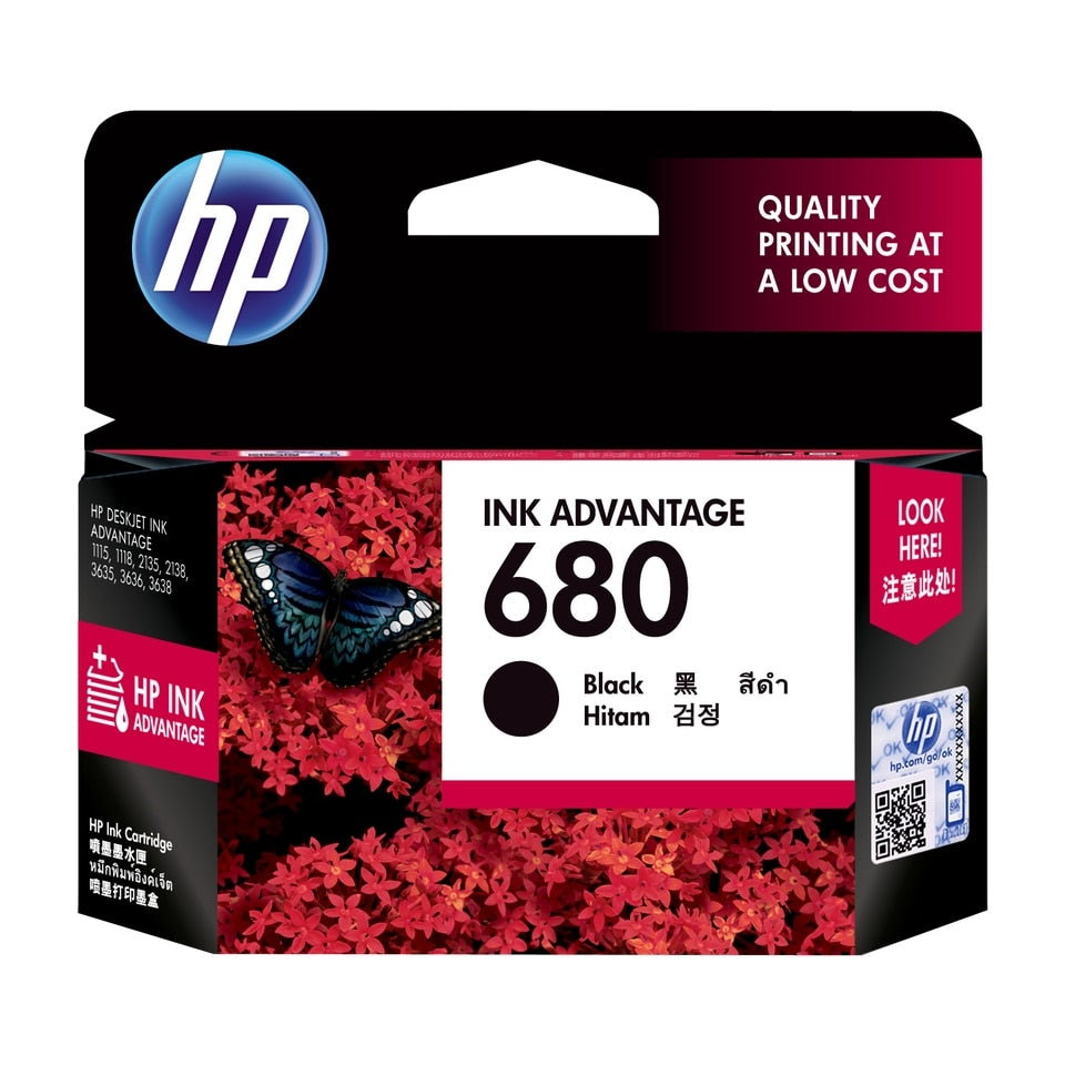 HP 680 Black Original Ink Advantage cartridge